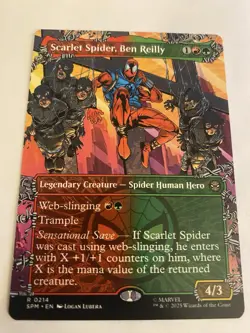 Scarlet Spider, Ben Reilly (Borderless) Marvel's Spider-Man Foil Mtg 0214 - Image 1