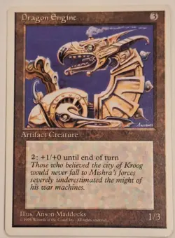Mint ***Dragon Engine*** MTG Alternate 4th Edition Magic Kid Icarus - Image 1