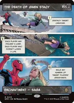 The Death of Gwen Stacy (Borderless) Marvel's Spider-Man Magic MTG - Image 1