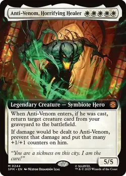 Anti-Venom, Horrifying Healer (Extended Art) Marvel's Spider-Man Magic MTG - Image 1