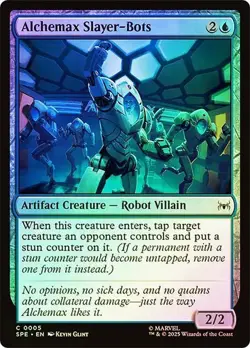 Alchemax Slayer-Bots Marvel's Spider-Man Magic The Gathering MTG FOIL - Image 1