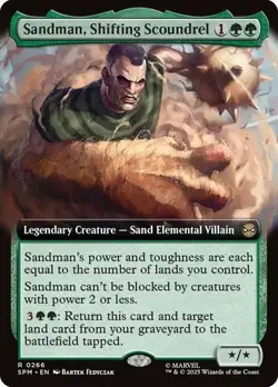 Sandman, Shifting Scoundrel (Extended Art) Marvel's Spider-Man Magic MTG - Image 1