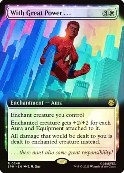 With Great Power... (Extended Art) Marvel's Spider-Man Magic MTG FOIL - Image 1