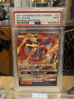 Ho-Oh GX 2017 Pokemon Sun & Moon Burning Shadows #21 Burning Shadows PSA 9 - Image 1