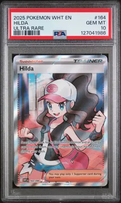 Hilda 2025 Pokemon WHT EN-White Flare #164 Ultra Rare PSA 10 - Image 1