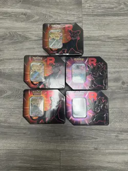 Pokemon Team Rocket Tin Case Factory Sealed (X5) - IN HAND READY TO SHIP - Image 1