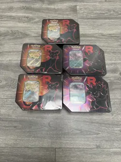 Pokemon Team Rocket Tin Case Factory Sealed (X5) - IN HAND READY TO SHIP - Image 2