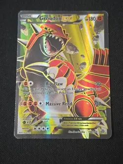 Groudon EX (150 Full Art) 150/160 XY - Primal Clash Holo Rare Pokemon TCG MP - Image 1