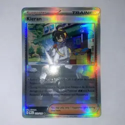 Pokemon TCG Kieran (Poke Ball) 113/131 Sv: Prismatic Evolutions Holo - Image 1