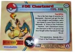 Pokemon 2000 Topps TV Animation Edition Series 3 Charizard #06 - Image 2