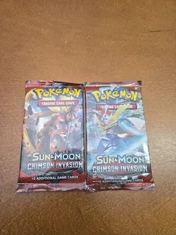 Pokemon TCG Sun & Moon Crimson Invasion 2 Booster Pack Set NEW SEALED 820650802492 - Image 1