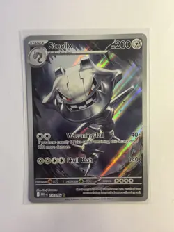 Pokemon Mega Evolution Steelix 150/132 Full Art Illustration Rare Card, NM - Image 1