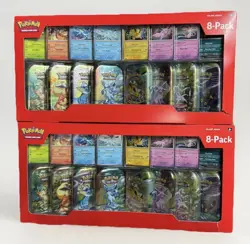 Pokemon Prismatic Evolutions 8 Mini Tins Promo Cards Costco - 1 set - Image 1
