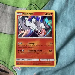 Pokemon TCG Shining Legends Reshiram 14/73 Holo Rare Card Near Mint Condition - Image 1