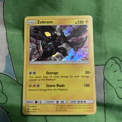 Pokemon TCG Zekrom Card Shining Legends Holo Rare Card 35/73 - Image 1