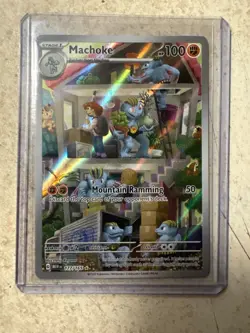 Machoke Illustration Rare Pokemon Card From 151 Set Very Rare Collectible Card - Image 1