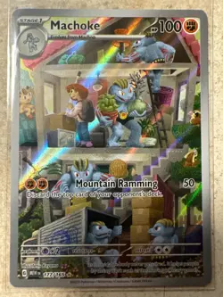 Machoke Illustration Rare Pokemon Card From 151 Set Very Rare Collectible Card - Image 3