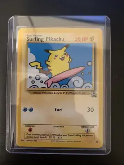 Surfing Pikachu 28 Black Star Promo Set Rare 2001 Pokemon Card NM - Image 3