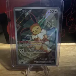 Pokemon Eevee Holo Rare Card Boosted Evolution Reckless Charge - Image 1