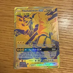Pokemon Pikachu & Zekrom GX Tag Team SM248 Promo Card Sun & Moon NM Condition - Image 1