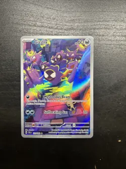 Pokemon TCG Gastly Illustration Rare IR Holo Card 177/162 Temporal Forces NM - Image 1