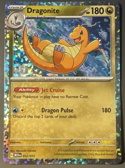 Pokemon Dragonite Holo Promo Card 012/015 2025 McDonald’s Dragon Discovery M24EN - Image 1