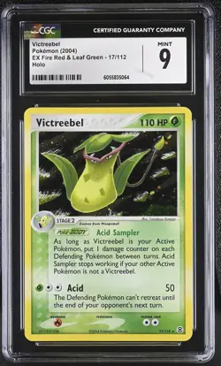 CGC 9 MINT Victreebel 2004 EX Fire Red & Leaf Green 17/112 Holo Pokemon Card - Image 1