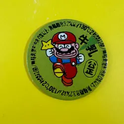MARIO Peach milk-bottle cover Nintendo Famicom Menko Card Very Rare Japanese c - Image 1