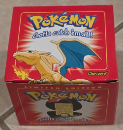 Pokemon Charizard Nintendo 23k Gold Plated Burger King Trading Card Box New - Image 1