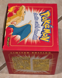 Pokemon Charizard Nintendo 23k Gold Plated Burger King Trading Card Box New - Image 2