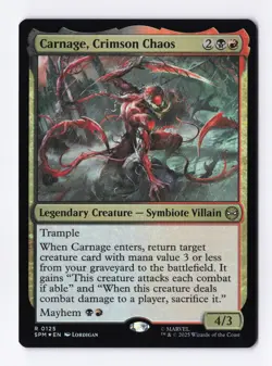 Carnage, Crimson Chaos (Foil) 0125 (R) MTG Marvel's Spider-Man (SPM) - Image 1