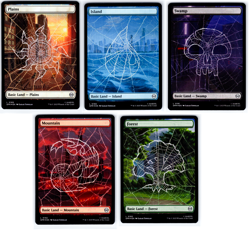 Marvel's Spider-Man Foil Full Art Basic Lands Set Magic The Gathering - Image 1