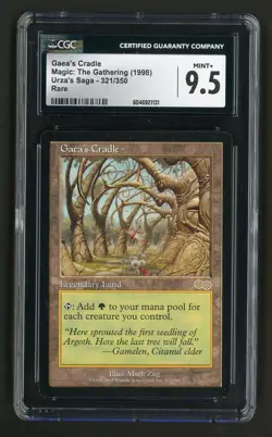 1998 Magic The Gathering MTG Urza's Saga #321/350 Gaea's Cradle CGC 9.5 - Image 1
