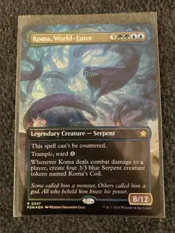Magic The Gathering MTG - Koma, World-Eater (Borderless) Foil - FDN - Image 1