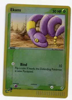 Pokemon Card Ekans 64/100 Reverse Holo Foil EX Sandstorm EX - Image 1