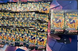 Pokemon Crown Zenith Booster Pack Lot 40 Factory Sealed Packs - Plus bonus card - Image 2