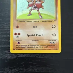 Pokemon TCG Hitmonchan Base Set 7/102 Holo Unlimited Holo Rare HP - Image 4