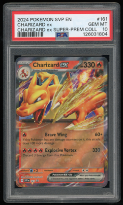 2024 POKEMON BLACK STAR PROMO SUPER-PREM COLLECTION SVP 161 CHARIZARD EX PSA 10 - Image 1