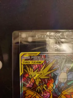 Hidden Fates Moltres Zapdos Articuno GX Tag Team "Stained Glass" SM210 SEALED!!! - Image 3