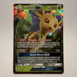 Pokemon TCG Sun & Moon Ultra Prism Leafeon GX Black Star Promo #SM146 NM - Image 1