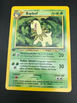Bayleef 1st Edition 28/111 Neo Genesis Pokemon Vintage NM 2000 - Image 1