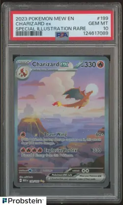 2023 Pokemon Mew EN Special Illustration Rare #199 Charizard Ex PSA 10 GEM MINT - Image 1