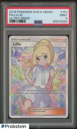 2018 Pokemon Sun & Moon Ultra Prism #151 Lillie FA PSA 9 MINT - Image 1