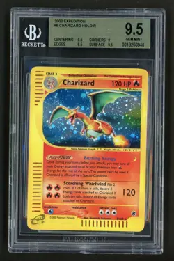 2002 Pokemon Expedition #6 Charizard Holo BGS 9.5 GEM MINT - Image 1