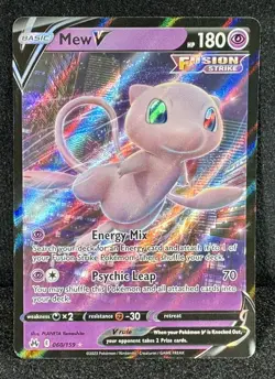 🔥Mew V Crown Zenith 060/159 Holo Ultra Rare SENSATIONAL FIERY Mew Card! - Image 1