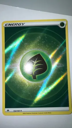 Grass Energy 152/159 (Textured) - Crown Zenith Textured Holo Energy Card (NM+) - Image 1