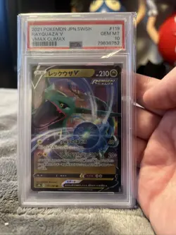 PSA 10 Rayquaza V 119/184 RR S8b VMAX Climax Sword & Shield Pokemon Card Game - Image 1