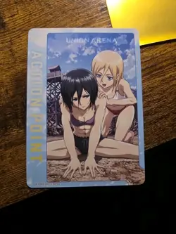 Mikasa Attack on Titan Action Point UA23BT/AOT-1-AP02 Union Arena Card Foil - Image 1
