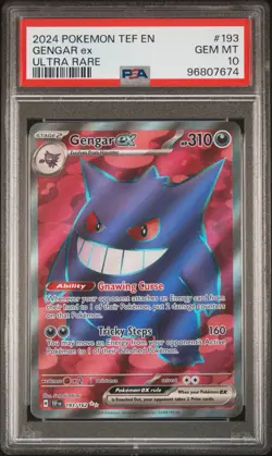 PSA 10 2024 Pokemon Gengar ex Ultra Rare Card #193 - Image 1