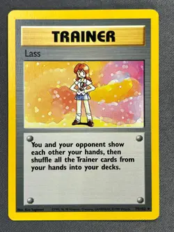 Lass 75/102 Trainer Card Base Set Series RARE 1999 Pokemon WOTC NM - Image 1